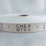 ป้ายคอเสื้อ เทปละเอียด 2 ซม.พิมพ์ดำ 1 ม้วน