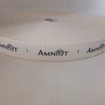 ป้ายคอเสื้อ เทปละเอียด 2 ซม.พิมพ์ดำ 1 ม้วน