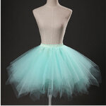 กระโปรงสีฟ้ามิ้นท์ ทรงสั้นพองสวย กระโปรงแฟนซี ขนาดฟรีไซส์ เอว 20-26 นิ้ว ยาว 15 นิ้ว