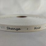 ป้ายคอเสื้อ เทปละเอียด 1.5 ซม.พิมพ์ดำ 1 ม้วน