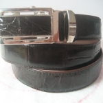 เข็มขัดหนังจระเข้แท้สีน้ำตาล ส่วนท้อง