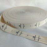 ป้ายคอเสื้อ เทปละเอียด 2 ซม.พิมพ์ดำ 1 ม้วน