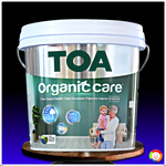 ทีโอเอ ออร์แกนิค แคร์ สีน้ำอะคริลิกมีส่วนผสมจากพืช ชนิดเนียน TOA Organic CareTM Asthma & Allergy Friendly Plant based Emulsion Paint 9 L.