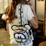 กระเป๋าสะพายผ้าใบ Mickey (ลายจักรยาน)