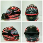 🔥หมวกกันน็อค ยี่ห้อ small ลาย kabuki สีส้มดำ