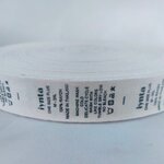 ป้ายคอเสื้อ เทปละเอียด 2.5 ซม.พิมพ์ดำ 1 ม้วน