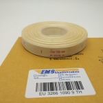 ป้ายคอเสื้อ เนื้อริบบิ้นซาติน 1.3 ซม. ริบบิ้นสีทองอ่อน 61 พิมพ์ ชมพู 1 ม้วน