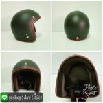 🔥หมวกกันน็อคแนววินเทด สีขี้ม้าด้าน