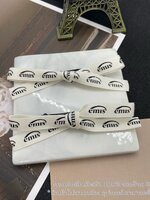 สีขาว | EMIS NEW LOGO RIBBON HAIR CLIP ที่หนีบผม ริบบิ้น โลโก้ใหม่ EMIS เกาหลี
