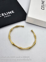 กำไลข้อมือ CELINE อะไหล่สีทอง ทรงไม่ไผ่ ฟรีไซส์ปรับระดับได้ สินค้าร้อมส่ง ภาพถ่ายสินค้าจริง ไม่รวมกล่อง อุปกรณ์