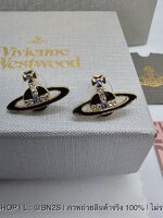 สีดำ | Vivienne Westwood Earrings ต่างหูดาวเสาร์ วิเวียน จี้ดาวเสาร์ลงสี งานสวยน่ารัก ราคาถูก สำเนา