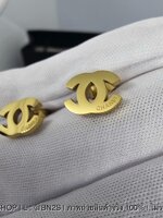 Chanel Studs Earrings ต่างหูสตั๊ดชาแนล อะไหล่ทอง งานปั๊ม เลเซอร์แบรนด์