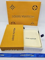 Louis Vuitton ชุดกล่องถาดใส่เครื่องประดับ หลุย พร้อมถุงผ้า ริบบิ้น การ์ด