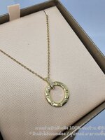 สีทอง | สร้อยคอ Cartier LOVE NECKLACE รูปห่วงจี้ห้อยประดับคริสตัส งานสวยราคาไม่แพง มีสีเงิน-ทอง พร้อมส่งในไทย ไม่รวมกล่อง อุปกรณ์