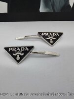 สีดำ | Prada Metal Hair Clip กิ๊บติดผม ปราด้า โลโก้ ซ้าย ขวา ชุด 2 ชิ้น งานพรีเมียม พร้อมจัดส่ง
