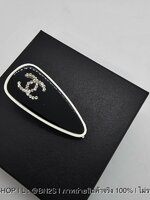 ดำ | CHANEL CC Print Logo Hair Clip กิ๊บติดผมโลโก้ ลายโลโก้ CC ตัวหนีบปากเป็ด สไตล์เกาหลี งานน่ารักมาก