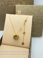 สีทอง BVL B.ZERO1 NECKLACE สร้อยคอบูการี จี้ร๊อคเก็ตวงกลม อะไหล่ทอง-เงิน-โรสโกลด์ ปั๊มแบรนด์ พร้อมส่งในไทย แบบเดียวกับลิซ่าใส่