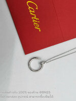 อะไหล่เงิน | สร้อยคอคาเทีย Cartier JUSTE UN CLOU NECKLACE จี้ตะปู ประดับคริสตัล สายโซ่ อะไหล่เงิน พิงค์โกล์ งานไม่ปั๊มน้า รับรองว่าสวย