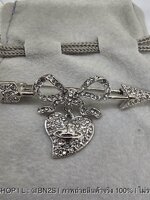 Vivienne Westwood Heart Saturn Brooch เข็มกลัดวิเวียน เวสวู๊ดสีเงิน ห้อยจี้หัวใจ