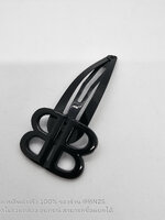 สีดำ | กิ๊บ BB Balenciga งานเคลือบสีพาสเทล ขนาดประมาร 7 ซม. สัญลักษณ์ BB น่ารัก ราคาไม่แพง