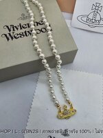 สีทอง | Vivienne Westwood Mini Bas Pearl Chocker สร้อยคอไข่มุกวิดวียน จี้ดาวเสาร์ฝังเพชร รุ่นนี้ขายดีสุด ต้องมีเลย