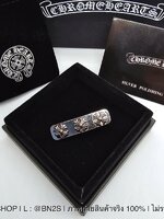 แบบเหลี่ยม| Chrome Heart Hair Clip กิ๊บหนีบผมแบบเหล็ก อะไหล่เงินวินเทจ ติดโลโก้โรมฮาร์ท พร้อมส่งในไทย