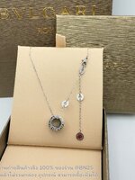 สีเงิน BVL B.ZERO1 NECKLACE สร้อยคอบูการี จี้ร๊อคเก็ตวงกลม อะไหล่ทอง-เงิน-โรสโกลด์ ปั๊มแบรนด์ พร้อมส่งในไทย แบบเดียวกับลิซ่าใส่