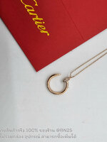 อะไหล่พิงค์โกลด์ | สร้อยคอคาเทีย Cartier JUSTE UN CLOU NECKLACE จี้ตะปู ประดับคริสตัล สายโซ่ อะไหล่เงิน พิงค์โกล์ งานไม่ปั๊มน้า รับรองว่าสวย