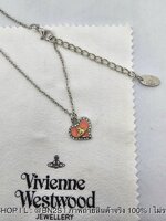 สีเงิน | Vivienne Westwood Petra Necklace Pendant สร้อยคอสายโซ่ จี้หัวใจ Petra ยี่ห้อ วิเวียน เวสทวู๊ด งานปั๊มโลโก้ตัวจี้