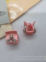 สีชมพู | [ 1 คุ่ ] กิ๊บหนีบผมมินิ วิเวียน Vivienne Westwood Saturn hair clip 1 คู่ มีสีดำ ชมพู ให้เลือก 4.3 6 Ratings