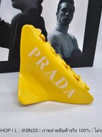 สีเหลือง | Prada logo-printed triangle hair clip ตัวหนีบเนื้อหนา ที่หนีบผม ปราด้า สกรีนโลโก้