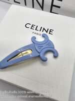 สีม่วง | CELINE Large Snap Hair Clip in Acetate and Steel กิ๊บหนีบผมซีลีน ตัวใหม่งานโชว์โลโก้ *ไม่ปั๊ม พร้อมส่งในไทย จำนวน 1 ชิ้น ไม่รวมกล่อง อุปกรณ์