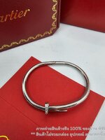 สีเงิน | กำไลตะปูฝังเพชร CARTIER JUSTE UN CLOU กำไลตะปูรุ่นฮิต มาแล้ว งานสวย ราคาเบาๆ มีสองสี เงิน ทอง เลือกได้ตามใจ