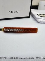 สีน้ำตาล | NEW GUCCI Logo Embellished Hair Clip กิ๊บหนีบผมสไลด์ กุชชี่ มี 4 สี งานสกรีนโลโก้ สวย