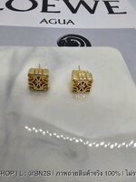 สีทอง |. Loewe Annagram Earrings ต่างหูโลเอเว่ จี้สตั๊ด มีทับหลัง ปั๊มแบรนด์ พร้อมส่งในไทย