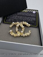 Chanel CC Logo Brooch เข็มกลัดติดสูท เข็มกลัดชาแนล รุ่นใหม่ ประดับไข่มุก