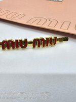 สีแดง | MIU MIU CASUAL HAIR CLIP คลิปหนีบผมโลโก้มิว มิว อะไหล่สีทอง งานสวยพร้อมส่ง มี 3 สีให้เลือก 1 ชิ้น 💕 เลเซอร์ด้านหลัง