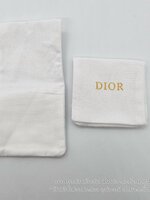 ถุงผ้าเก็บเครื่องประดับ Dior 2 พับ สีขาว