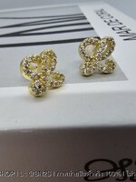 Loewe Annagram Stud Earrings ต่างหูสตั๊ด อะไหล่ทอง ประดับเพชร งานสวย