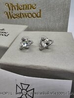 Vivienne Westwood Reina Earring ต่างหูจี้ดาวเสาร์ ฝังเพชรเม็ดกลาง ล้อมเพชร งานอะไหล่เงิน พร้อมจัดส่ง พร้อมส่งในไทย