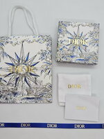 DIOR BOX | ชุดกล่องใส่เครื่องประดับดิออ ได้สินค้าครบตามรูป ลายดาวน้ำเงิน