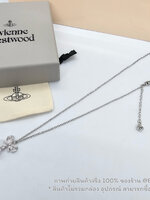 สร้อยคอ | Vivienne Westwood OCTAVIE สร้อยคอ ต่างหู วิเวียน ทรงโบว์ประดับคริสตัล พร้อมจี้ดาวเสาร์ เพชรชมพู ชนช๊อป งานสวย ไม่รวมกล่อง อุปกร์