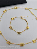สร้อยคอ | CELINE MINI TRIOMPHE BRACELET สร้อยคอซีลีน ผู้หญิง 1:1 เลเซอร์โลโก้ ไม่ลอก ไม่ดำ งานดี สวยมากรับประกันงานเลย สินค้าไม่รวมกล่องน้า สามารถซื้อกล่องเพิ่มได้จ้า สร้อยคอยาว 40 ซม. เพิ่มได้ 5 ซม. ฟรีถุงกระดาษ และ ซองซิปล๊อค แบรนด์ CL