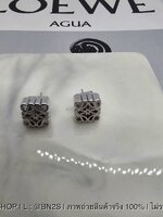 สีเงิน |. Loewe Annagram Earrings ต่างหูโลเอเว่ จี้สตั๊ด มีทับหลัง ปั๊มแบรนด์ พร้อมส่งในไทย