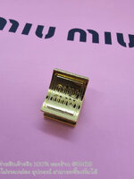 สีทอง | Miu Miu Metal Claw Clips With Perforated Logo Gold กิ๊บติดผมโลหะ มินิ แบรนด์ มิว มิว 1 ชิ้น มีให้เลือกสีเงิน สีทอง