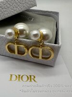 อะไล่ทอง | CD Tribales Earrings ตัวโลโก้อยู่หลังหู ต่างหูไข่มุก อะไหล่ทอง สไตล์วินเทจ ตุ้มไข่มุก ดูมีสไตล์มากค่ะ งานไม่ปั๊ม ไม่รวมอุปกรณ์