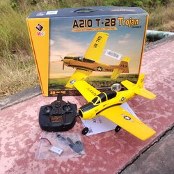 XK A210 TROJAN MINI T28 380mm Wingspan 2.4G 4CH 3D/6G โหมด Switchable 6 แกน Gyro เครื่องบินปีกกลาง EPP RC เครื่องบินชุดพร้อมเล่น