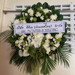 พวงหรีดดอกไม้สด AA21