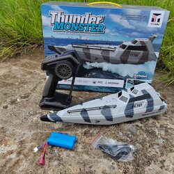 มาใหม่เรือบังคับ TY-727 JET BOAT 2.4GHZ ความเร็ว 35KM/H มีระบบระบายความร้อนด้วยน้ำ ระบบคอลโทรแบบ SERVO ขันเคลื่อนด้วยปั๊มน้ำแรงดันสูง