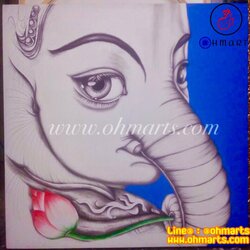 ภาพวาดพระพิฆเนศ D0025